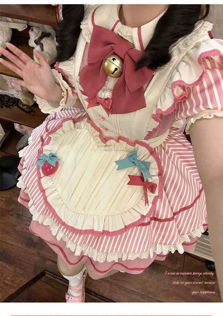 Sakurahime - Berry Bubble - Cute Lolita OP Dress Two Kawaii Styles