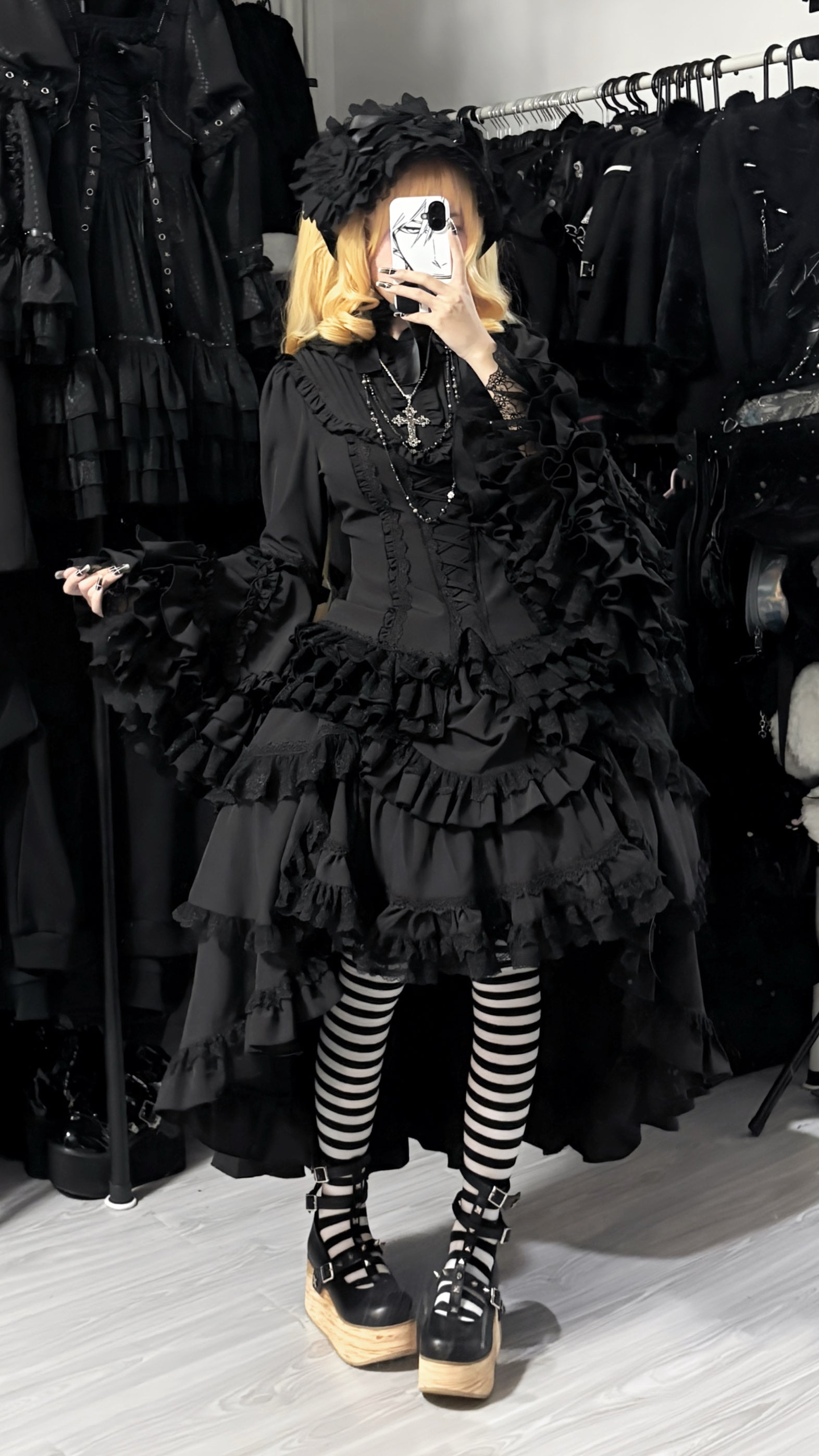 The Original Witch - Phoenix - Gothic Lolita Skirt & Shirt & Jabot For Halloween Festival
