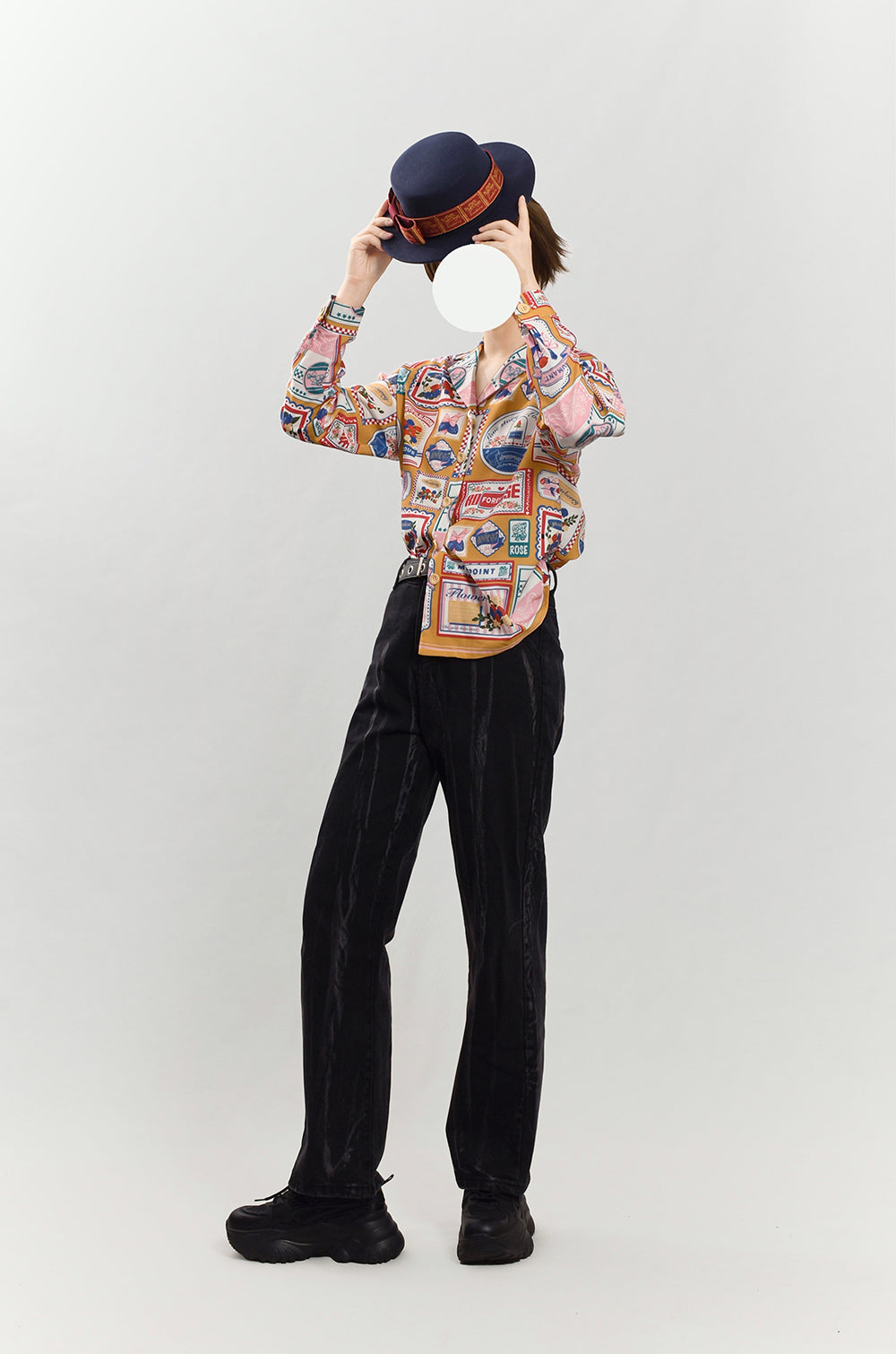 Miss Point - Strawberry Rose - Vintage American Daily Twill Print Shirt