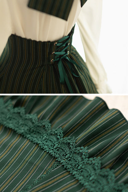 Forest Wardrobe - South of the Forest - Vintage Lolita Halter JSK Dress, French Style Blouse