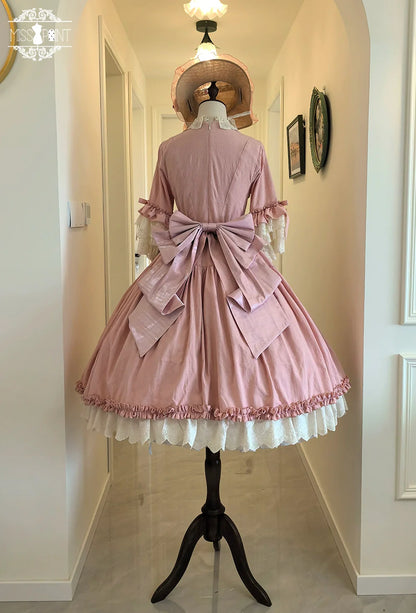 Miss Point - Lilyka Garden - Classic Lolita OP Dress Set Elegant Floral Wall Princess Sleeve