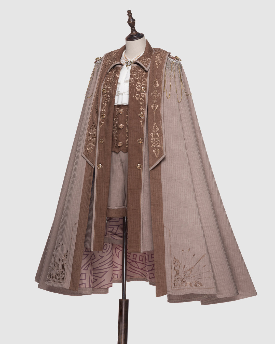 Youpairui - Sheffield - British Military Ouji Lolita Long Coat Full Set