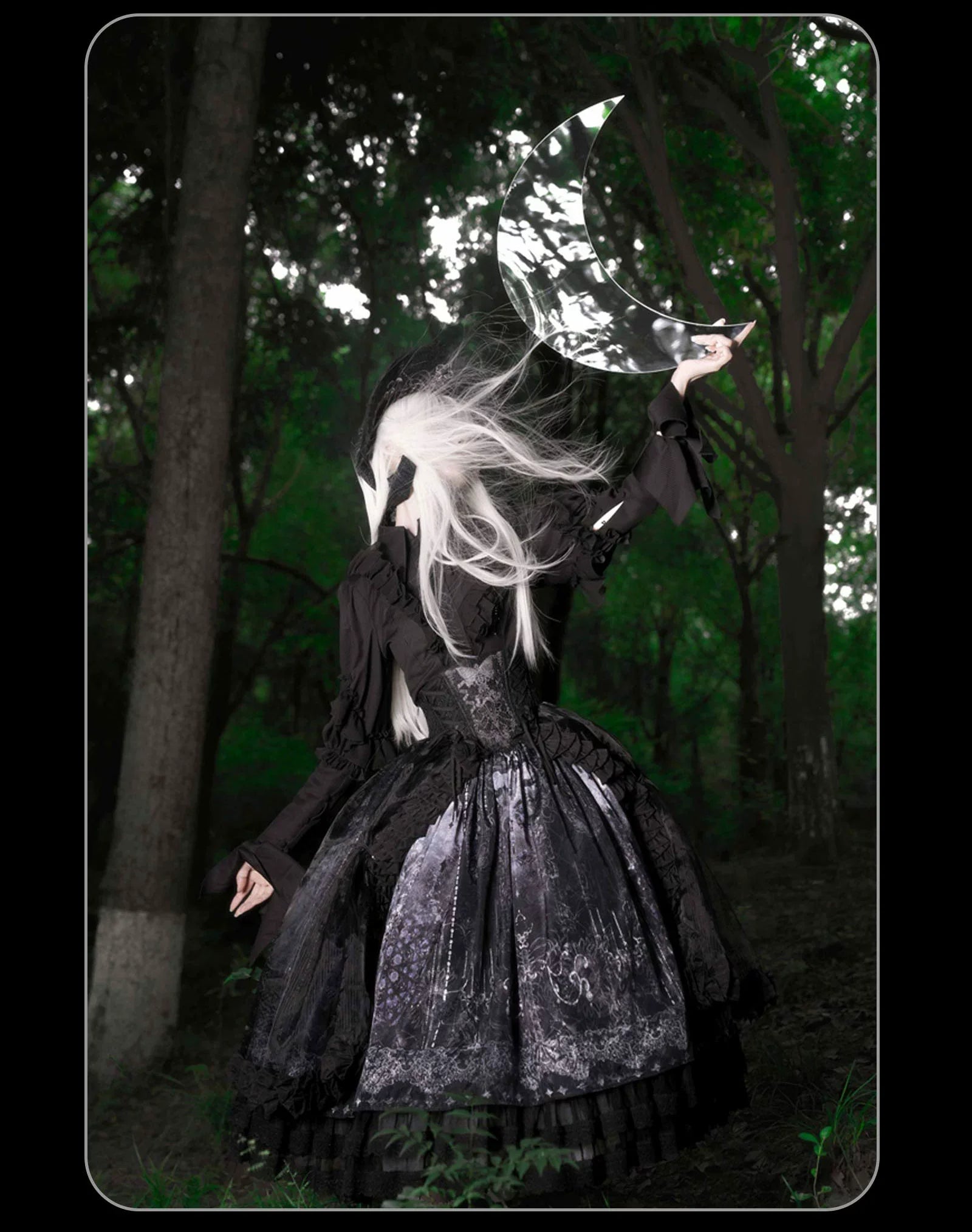 Susin Lolita - Bone-Eroded Butterfly - Gothic Lolita JSK & SK Set