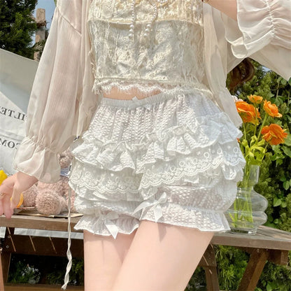 Sugar Girl - Daily Lolita Bloomers Lace Leggings for Summer Wear