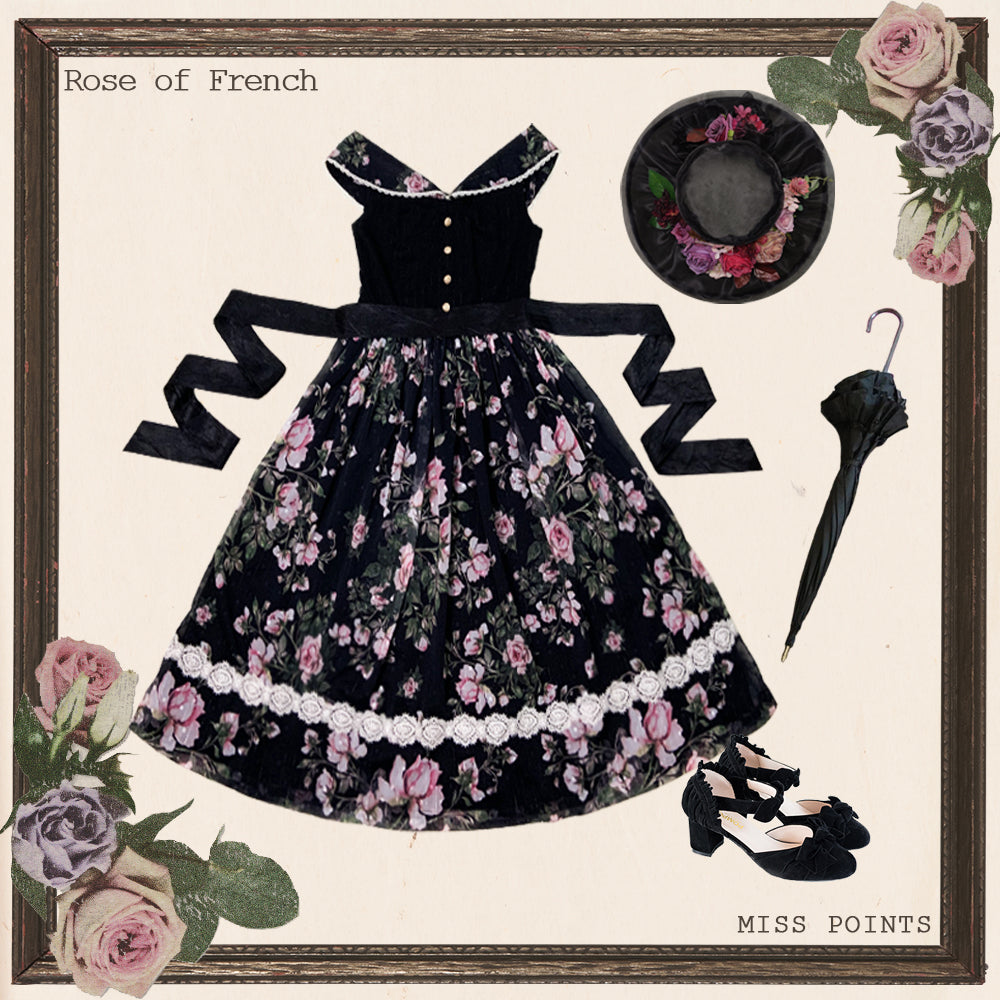 Miss Point - French Rose - Elegant Lolita JSK Dress