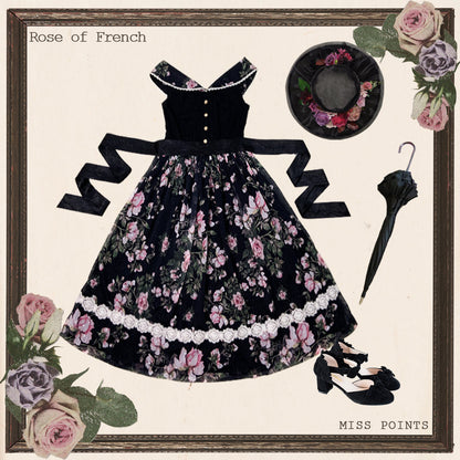 Miss Point - French Rose - Elegant Lolita JSK Dress