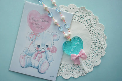 Cat Tea Party - Sweet Lolita Necklace Heart-Shaped Lollipop Necklace