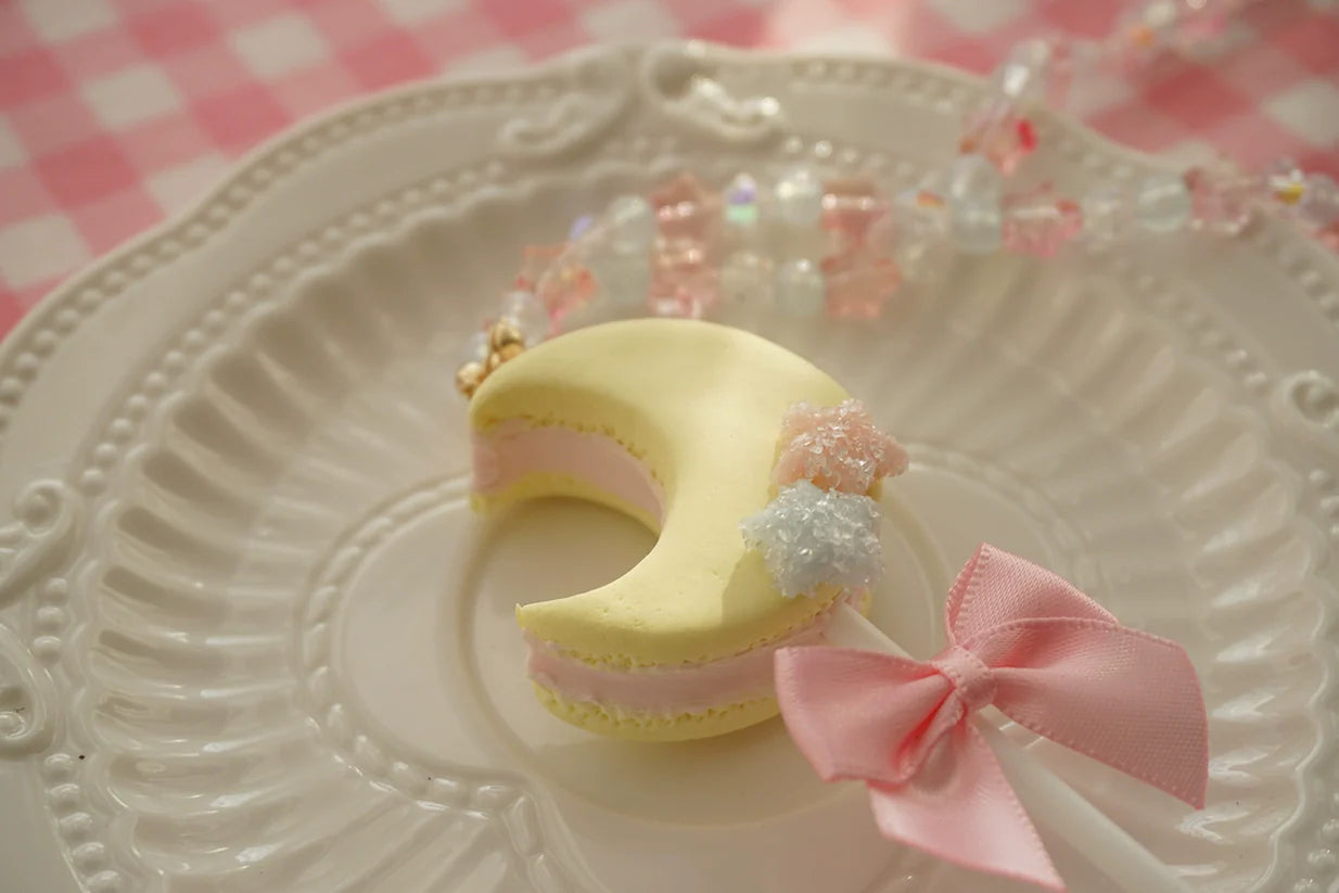 Cat Tea Party - Kwaii Lolita Accessories Moon Lollipop Clay Necklace Ring
