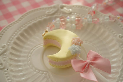 Cat Tea Party - Kwaii Lolita Accessories Moon Lollipop Clay Necklace Ring