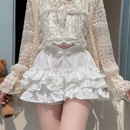 Sugar Girl - Daily Lolita Bloomers Anti-Exposure Pink Ruffle Safety Shorts