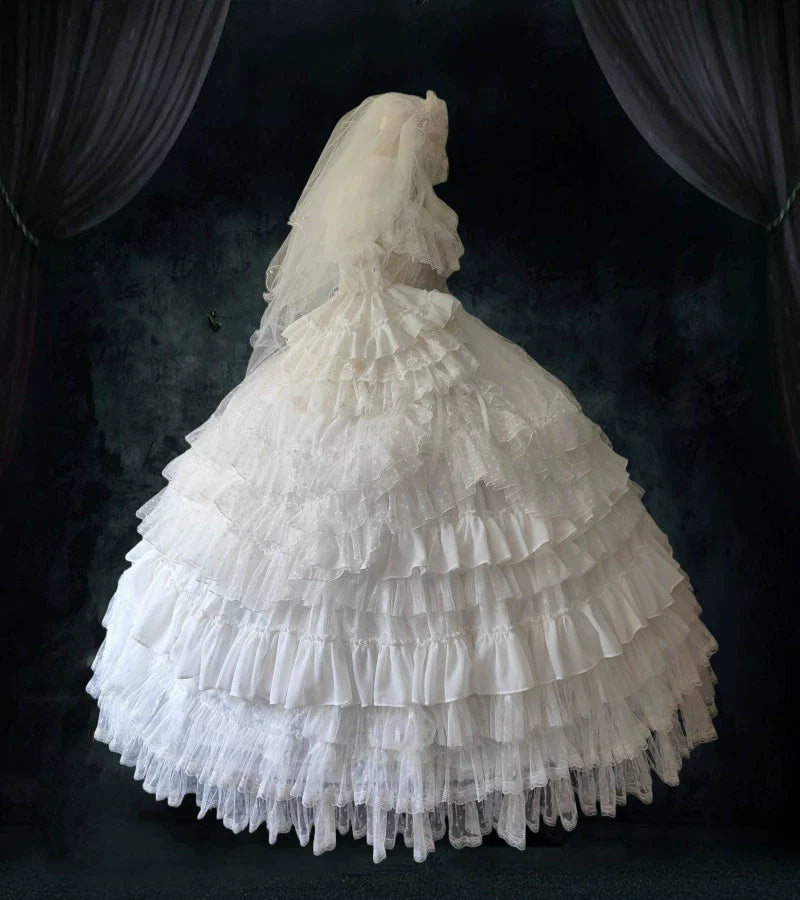 Teddy Bear - Halloween Gothic Wedding Lolita OP Dress