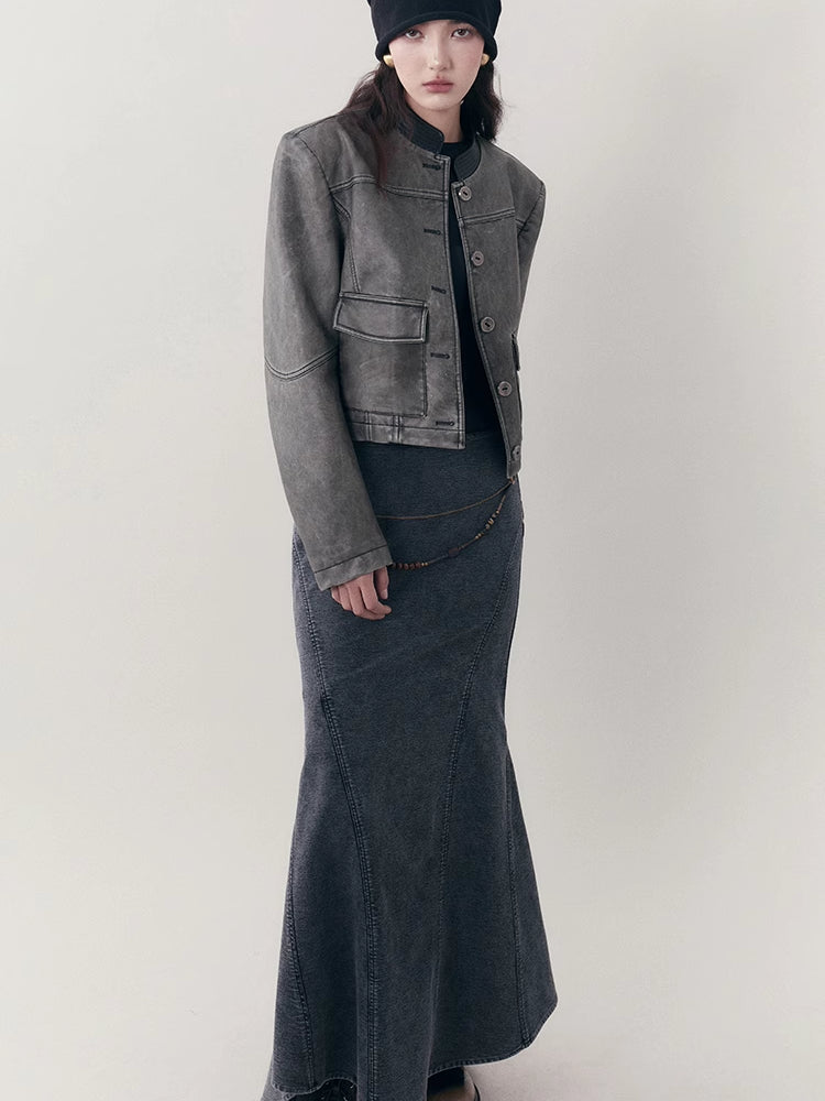 Retro jacket and A-line skirt【s0000007252】