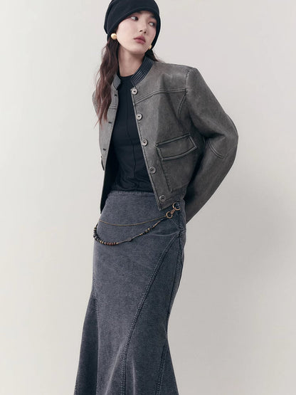 Retro jacket and A-line skirt【s0000007252】