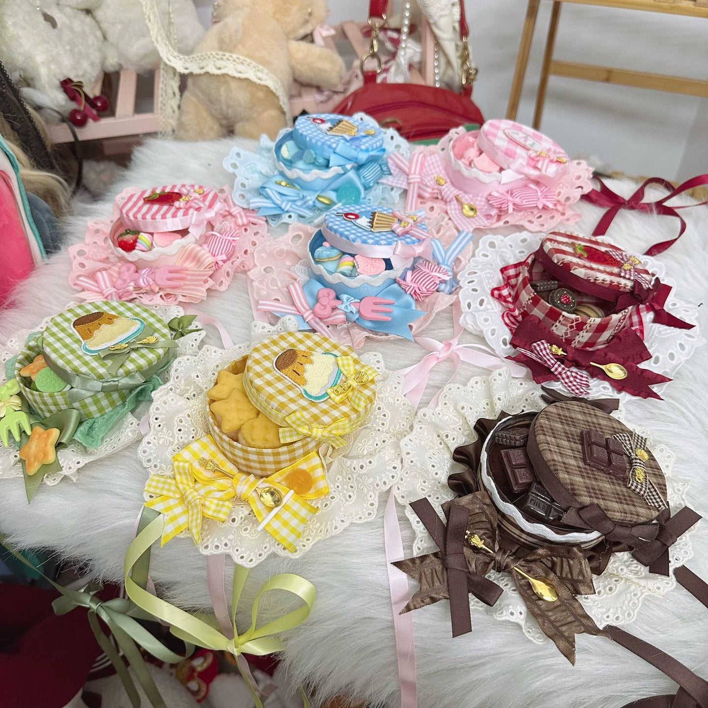 Chestnut Lolita - Sweet Lolita Candy Box Hat Handmade Lolita Top Hat