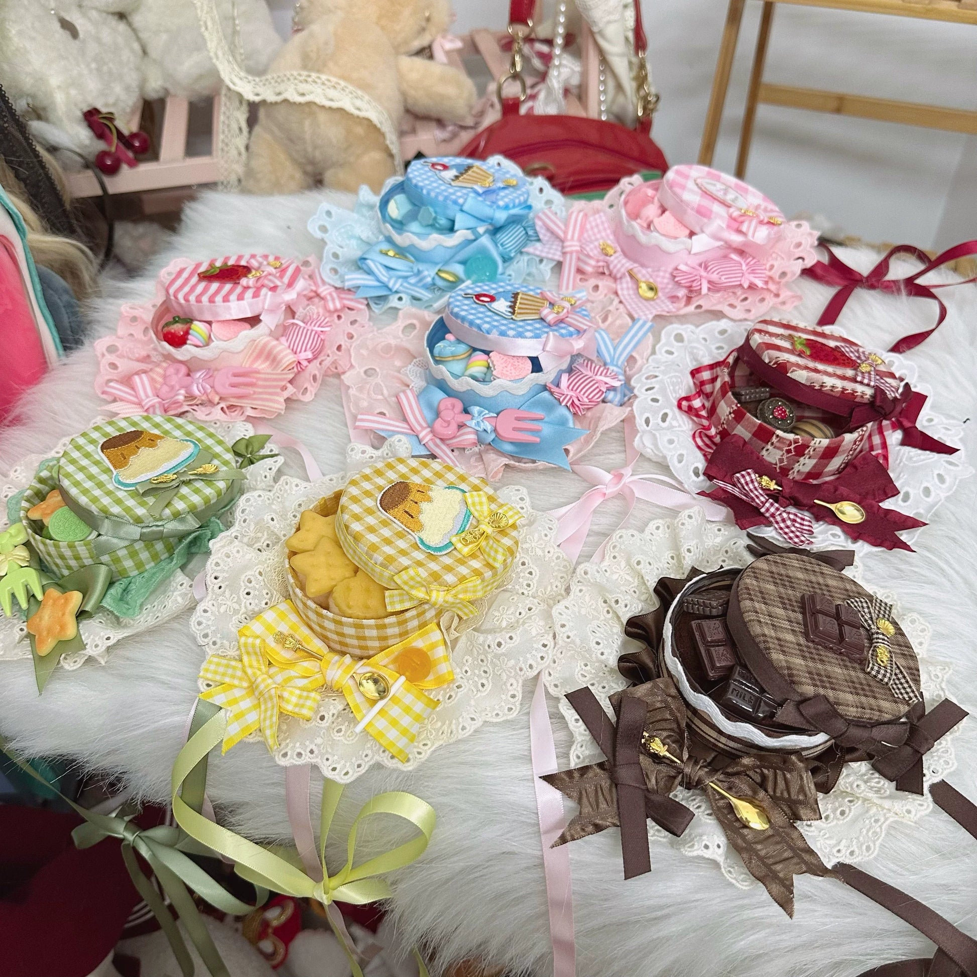 Chestnut Lolita - Sweet Lolita Candy Box Hat Handmade Lolita Top Hat