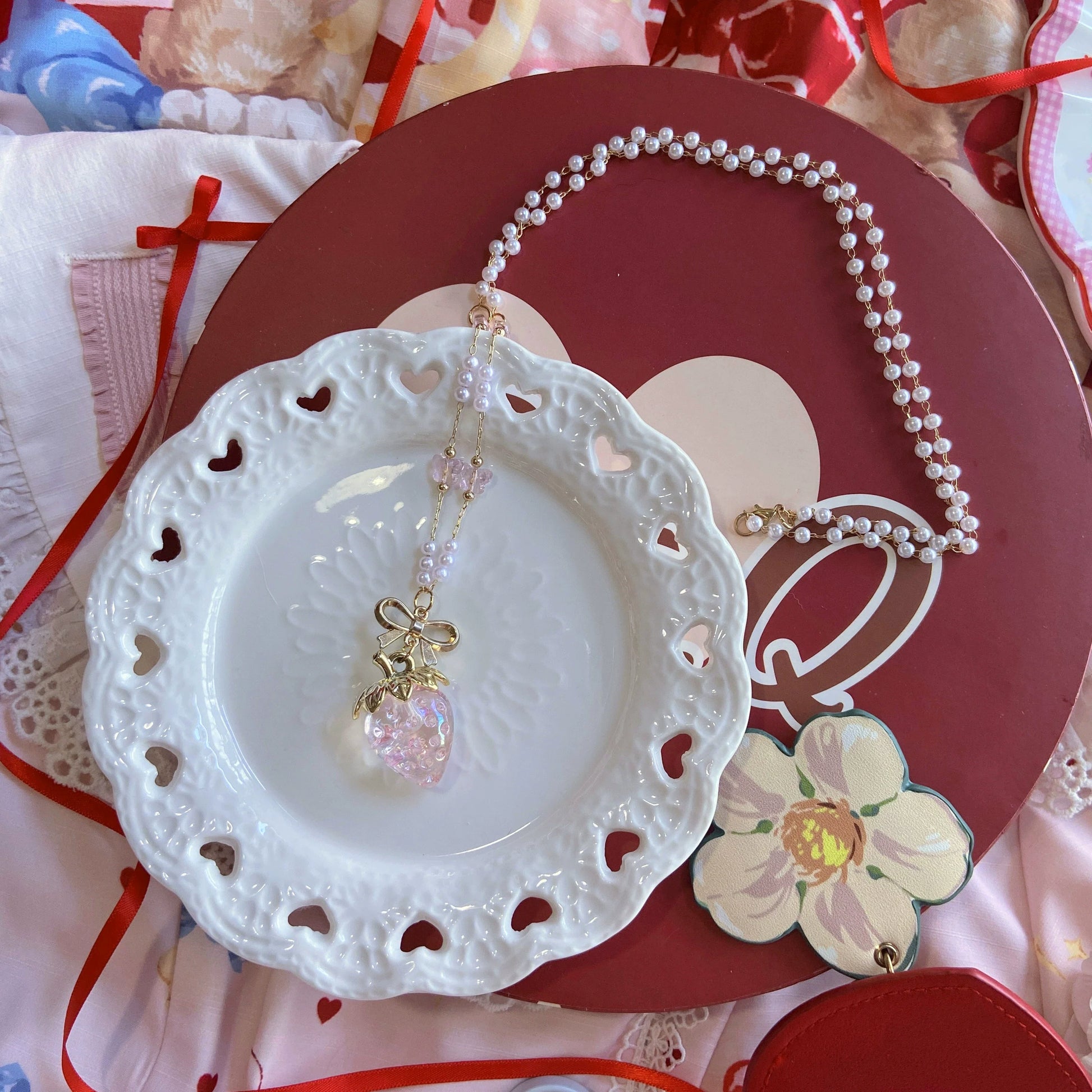 Bear Doll - Sweet Lolita Necklace Strawberry Charlotte Necklace