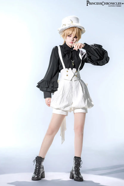 Princess Chronicles - Doll - Ouji Lolita Pink Blouse & White Shorts