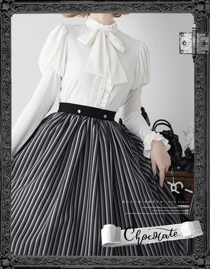 Miss Point - Classical Chocolate - Classic Lolita Blouse Customized Reteo Lolita Shirt