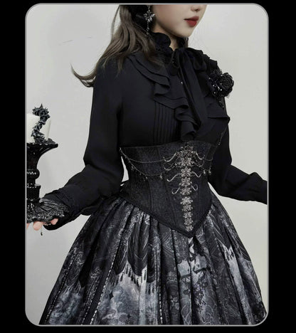 Susin Lolita - Bone-Eroded Butterfly - Gothic Lolita JSK & SK Set