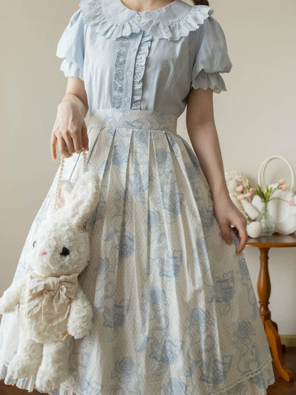 MIST - Cotton Kawaii Lolita Blouse, Short Sleeve