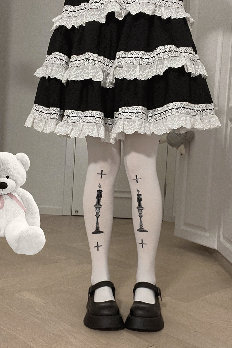 Roji roji - Gothic 80D Velvet Lolita Tights