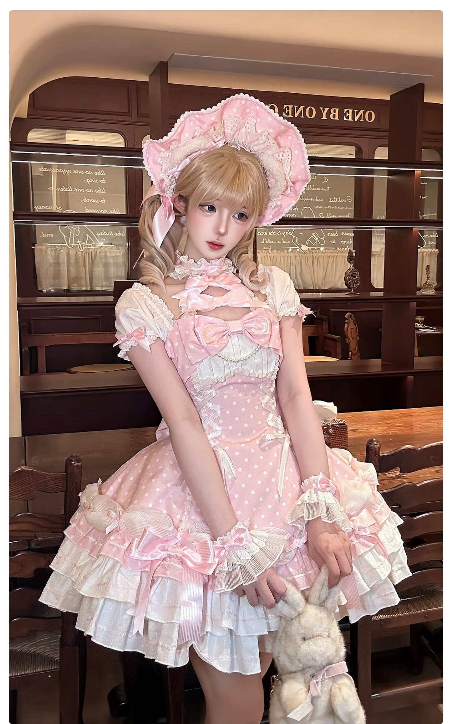 Alice Girl - Old School Polka Dots - Halter Neck Sweet Lolita OP Dress