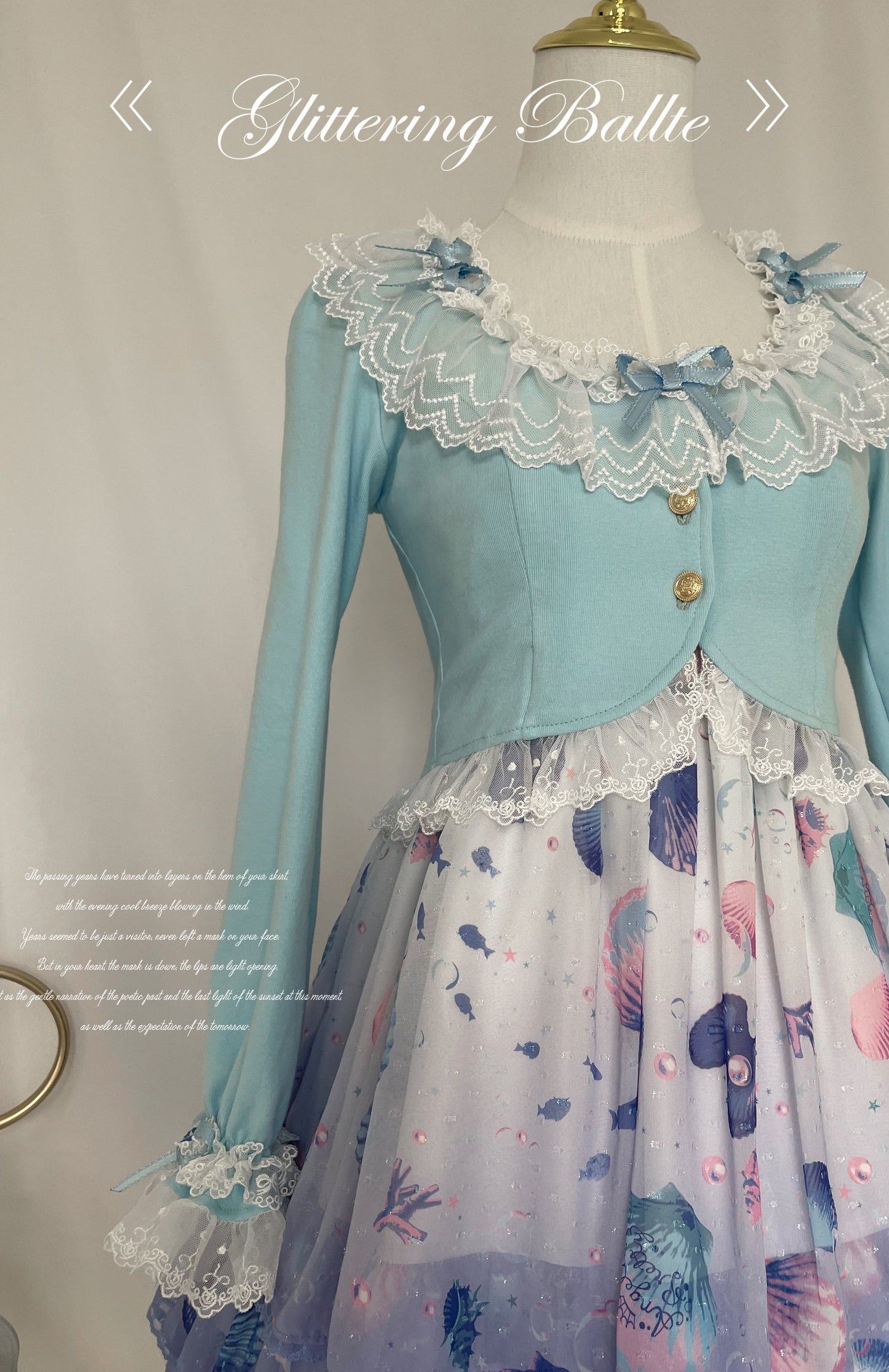 Unideer - Prelude - Elegant Lolita Bolero Jacket with Lace Ruffle Frill