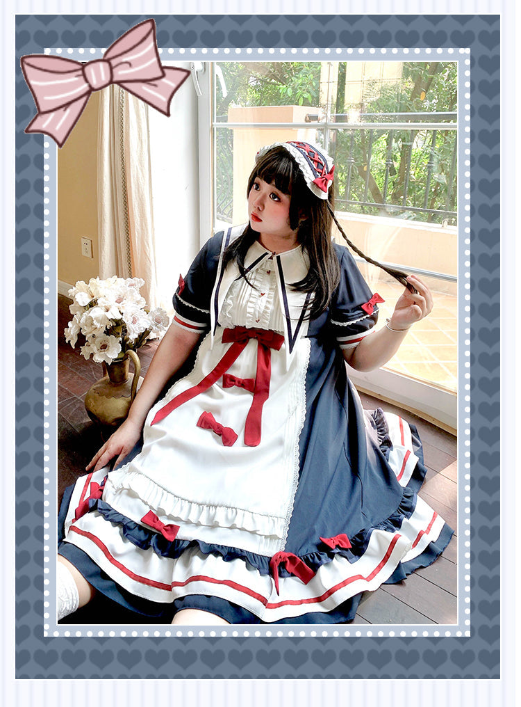 Niu Niu - Candy Sweethearts - Plus Size Lolita OP Short-Sleeve Princess Dress