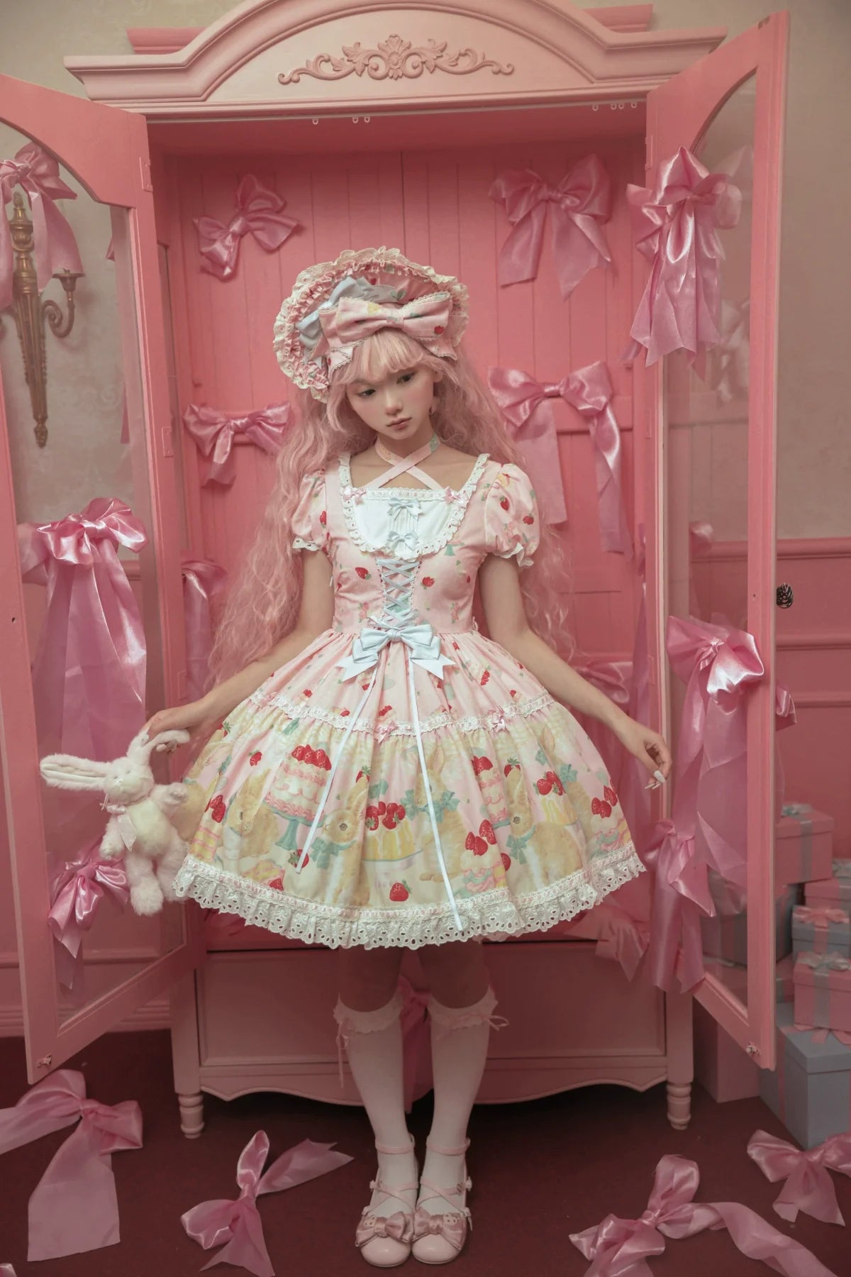 Dark Star Island - Honey Bunny Cake - Sweet Lolita JSK/OP/Strap SK/Shirt