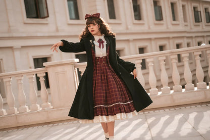 Miss Point - Rose - Elegant Lolita Fishbone Grid Skirt Customized