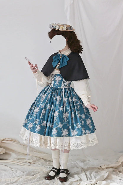 Miss Point - Customized Vintage Lolita Skirt Elegant Pullover Fishbone SK