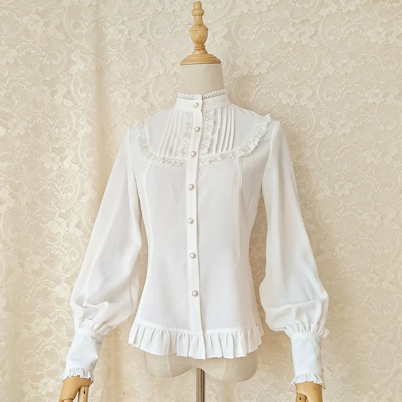 Youlan Lane - Stand Collar Classic Lolita Blouse