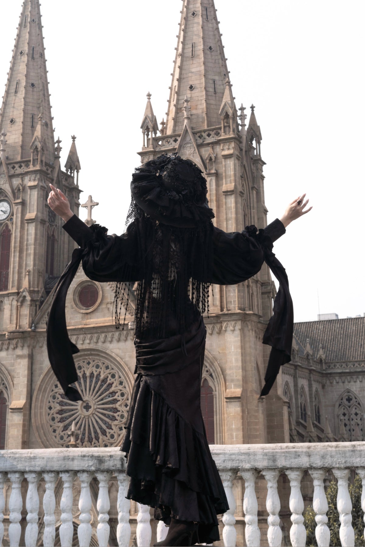 Muppet Mind Ben - Oracle - Gothic Lolita Mermaid Long Drape Skirt with Fishbone Corset