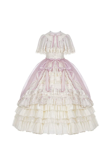 With PUJI - Nanke - Edwardian Collar Classic Lolita OP Dress Outfit