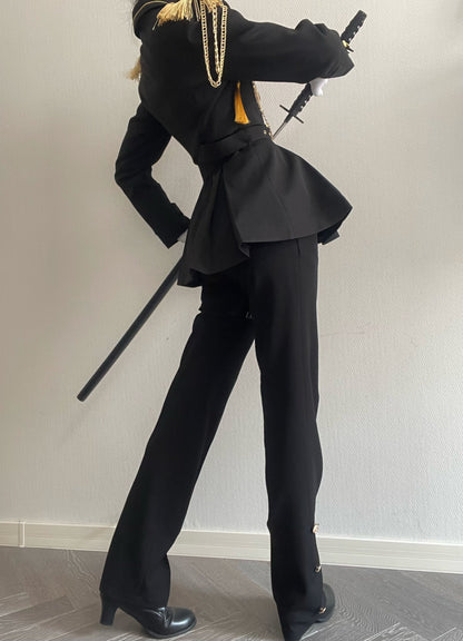 Gazing Galactic - Dawnbreak - Ouji Lolita Pants Suit with Military Coat and Cape