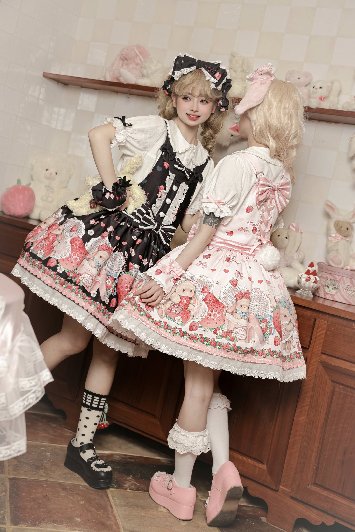 Polaris Lolita - Rabbit Berry Gift Box - Sweet Lolita Salopette and Dress Set