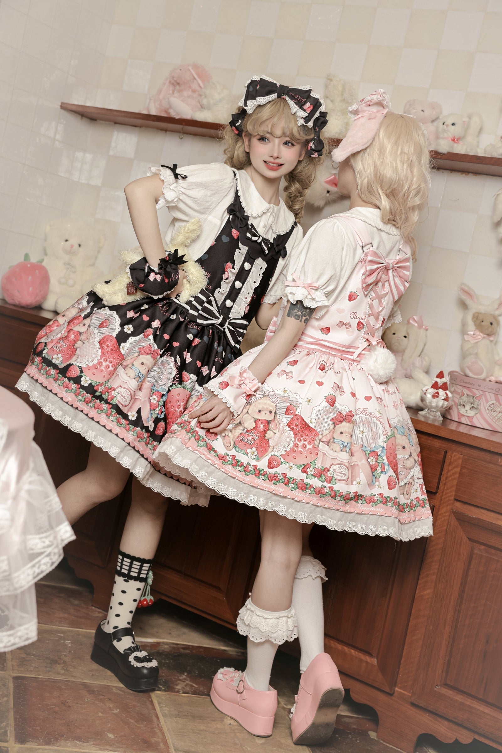 Polaris Lolita - Rabbit Berry Gift Box - Sweet Lolita Salopette and Dress Set