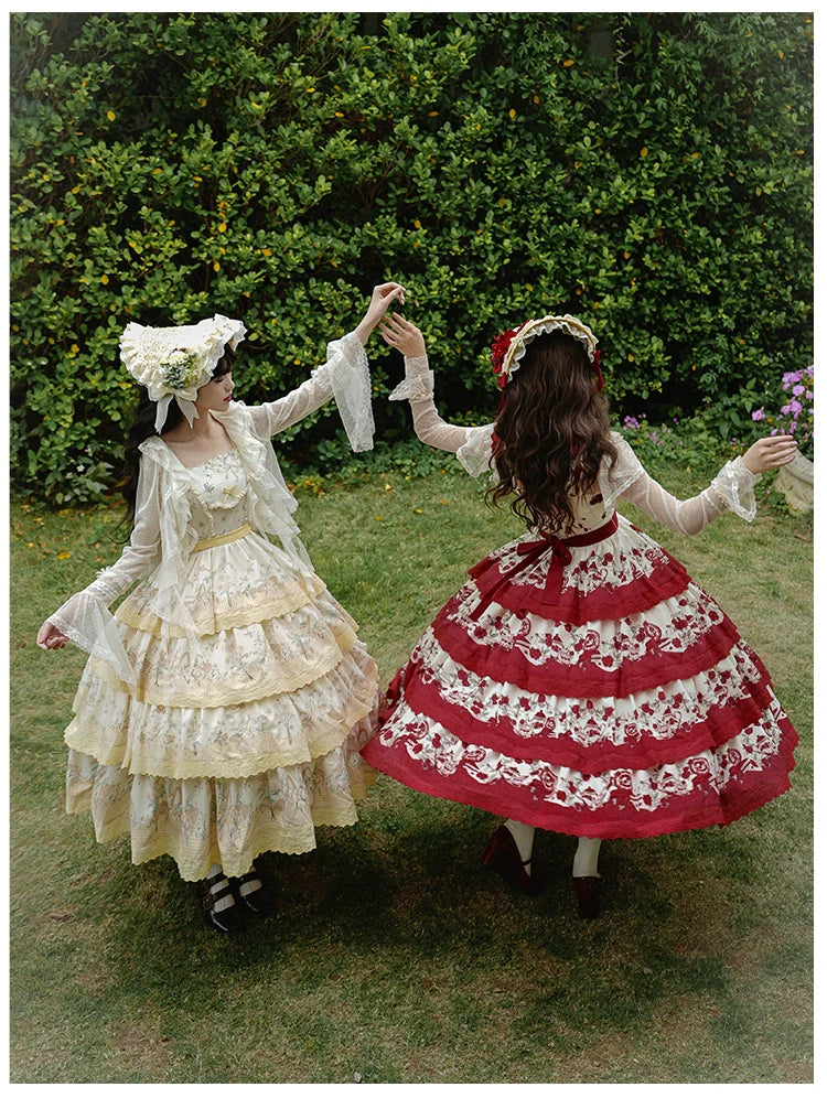 With PUJI - Letters and Poetry - Summer Classic Lolita Tulle Lace Bolero with Multi-Color