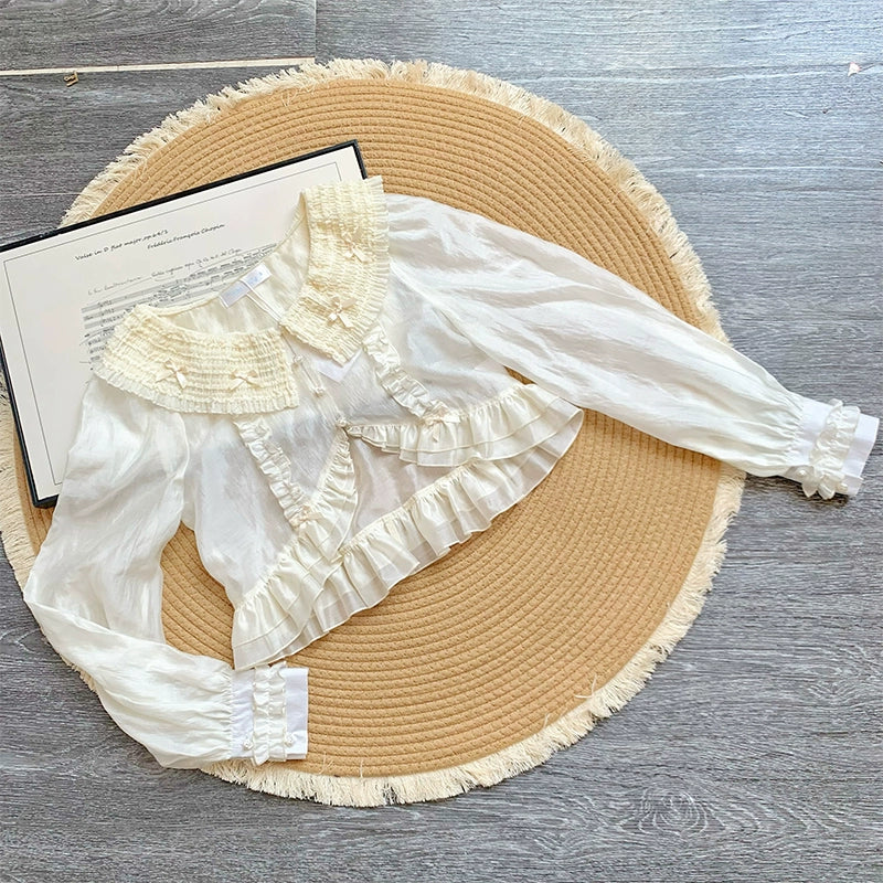 With PUJI - Letter and Poetry - Classic Lolita JSK Suit Four-tiered Twins Dress