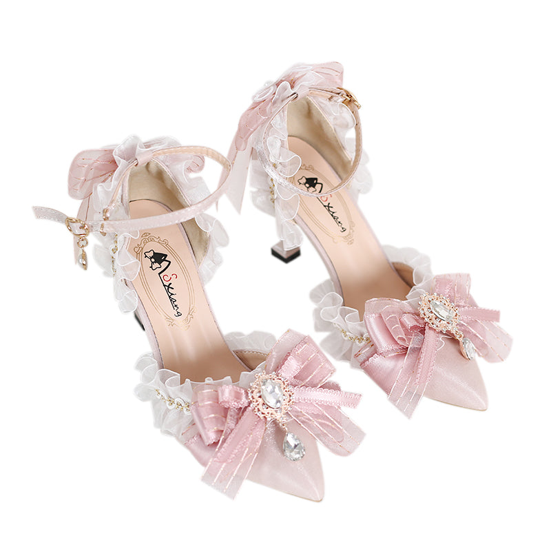 Xiaogui - Wedding Lolita Pointed Toe High Heels Shoes