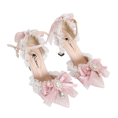 Xiaogui - Wedding Lolita Pointed Toe High Heels Shoes