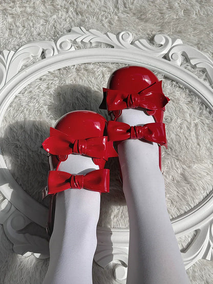 Beauty Bunny - Kawaii Lolita Shoes Low Heels Round Toe PU Shoes