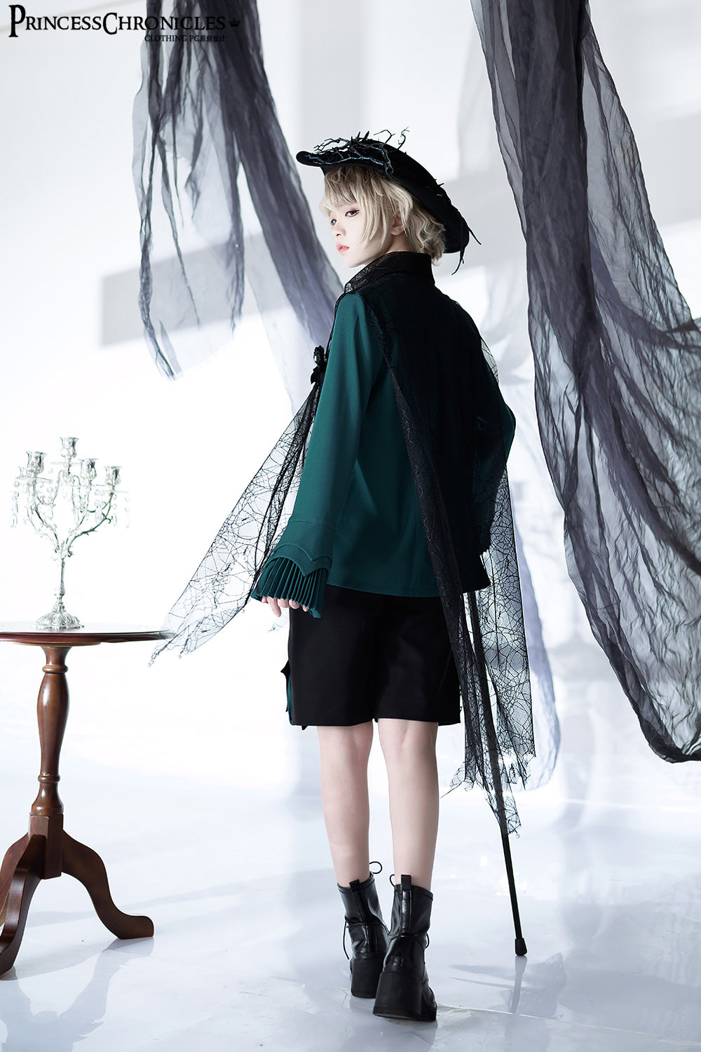 Princess Chronicles - Floating Phantom - Gothic Ouji Lolita Sheer Cape