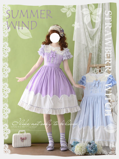 Strawberry Witch - Summer Breeze - Sweet Lolita OP Embroidery Daily Lolita Dress