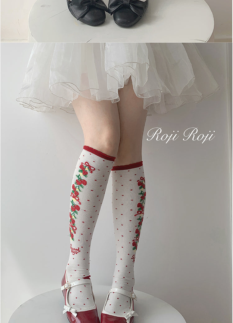 Roji Roji - Autumn Sweet Lolita Cotton Thigh-high Socks