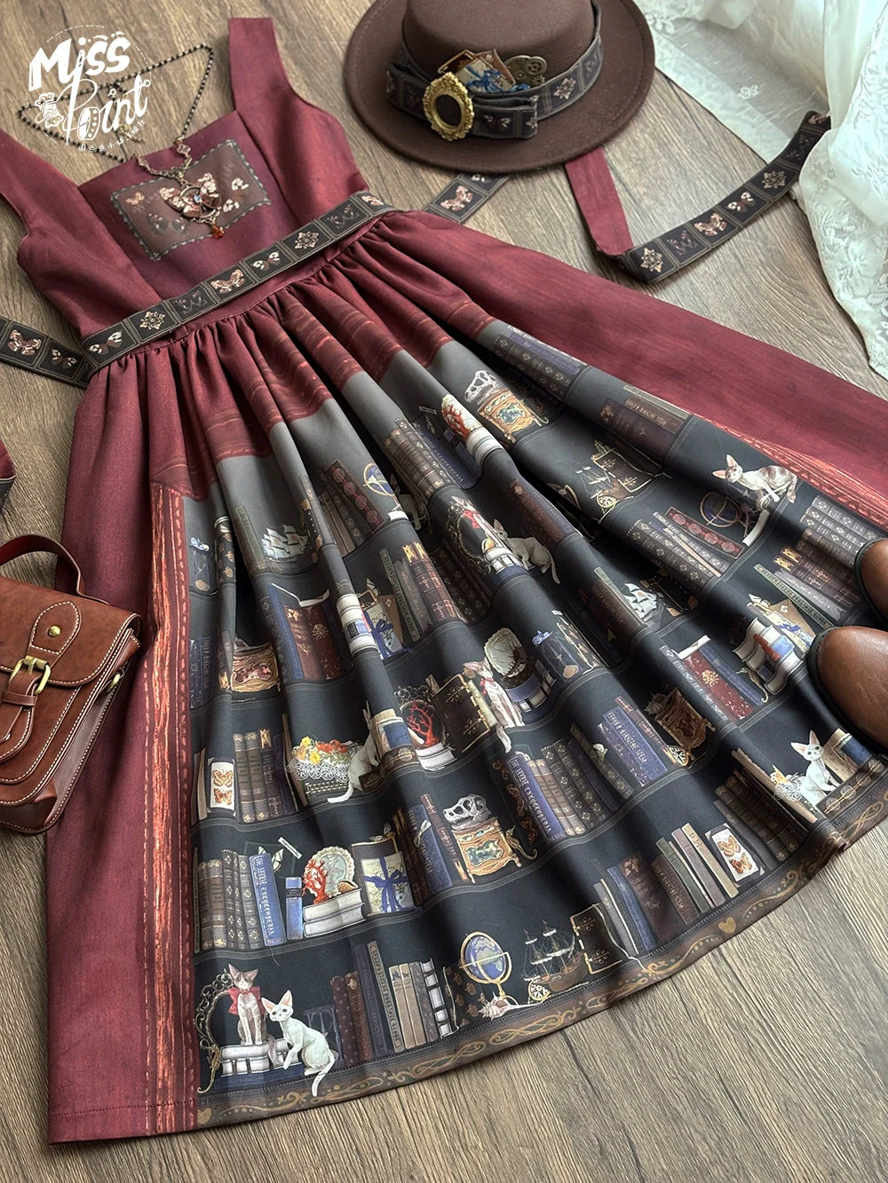 Miss Point - German Bookshelf - Classic Lolita Printed JSK Dress