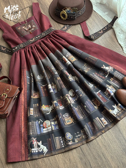 Miss Point - German Bookshelf - Classic Lolita Printed JSK Dress