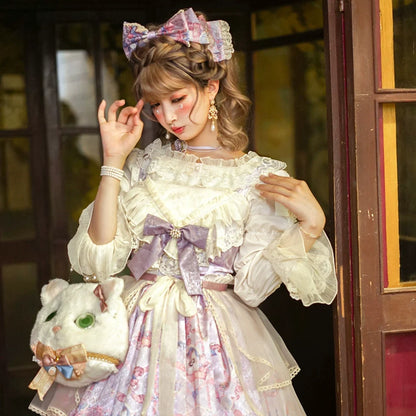 Miss Point - Elizabeth Meow - Classic Lolita Blouse Lotus Root Sleeve Lolita Shirt