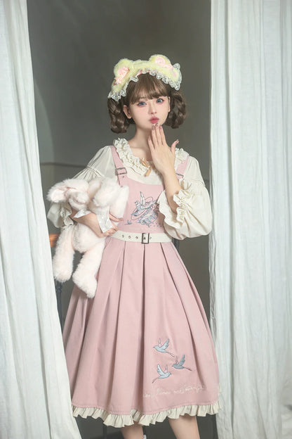 EESSILY - Flying Bird - Plus Size Elegant Lolita JSK Dress With Bird Embroidery