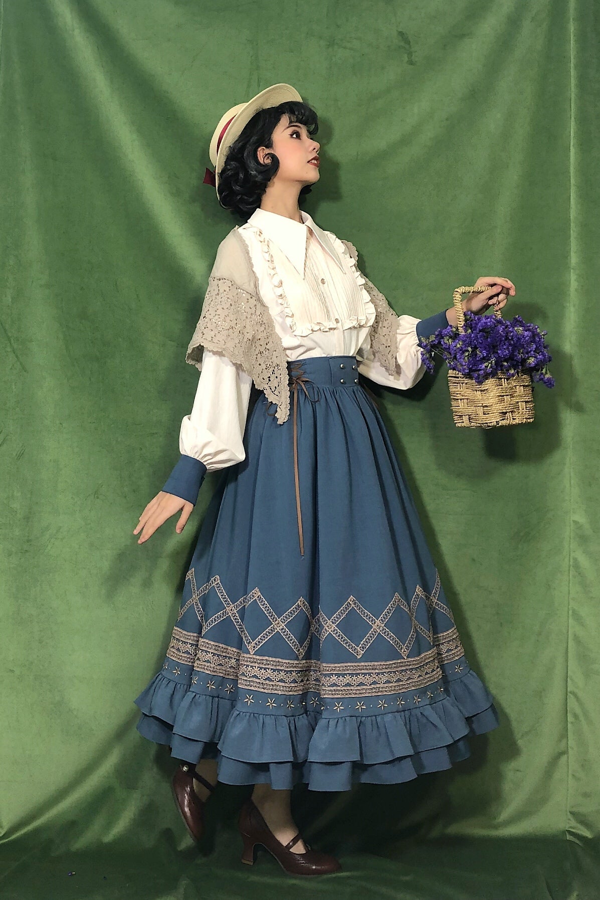 Yuan Su - Elegant  Solid Color Lolita SK